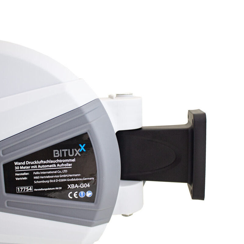 Navíjecí pneumatická hadice 30 m nástěnná 1/4" BITUXX automatická M17754